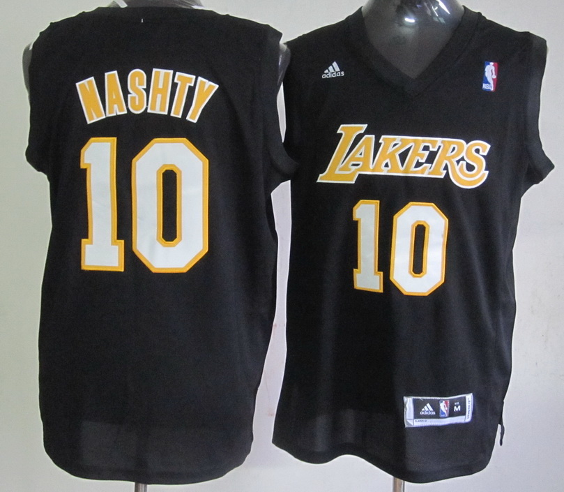 Lakers 10 Nashty Black Jerseys