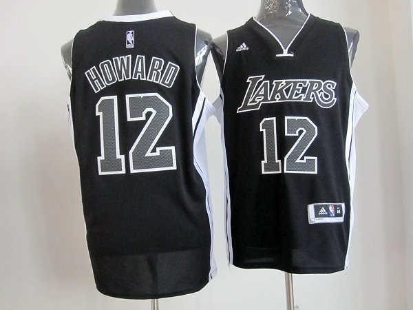 Lakers 12 Howard Black&White Jerseys