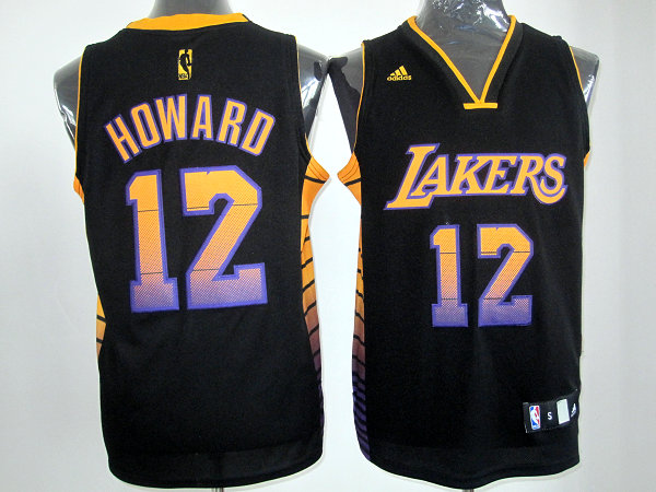 Lakers 12 Howard Black rainbow Jerseys