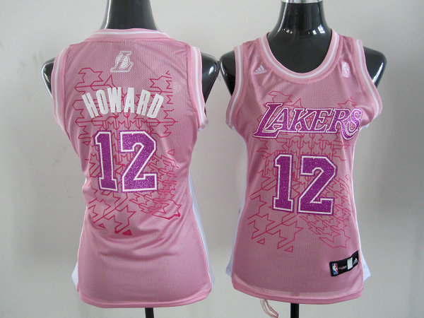 Lakers 12 Howard Pink Women Jersey