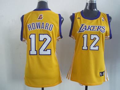 Lakers 12 Howard Yellow Women Jersey - Click Image to Close