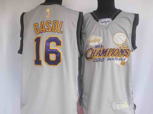 Lakers 16 Pau Gasol Champions Commemorative Jerseys