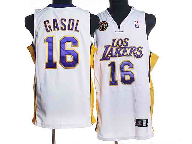 Lakers 16 Pau Gasol Latin Nights White Jerseys