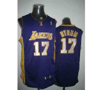 Lakers 17 Andrew Bynum Purple Jerseys