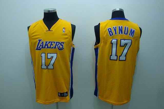 Lakers 17 Andrew Bynum Yellow Jerseys