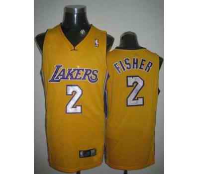 Lakers 2 Fisher Derek Yellow Jerseys