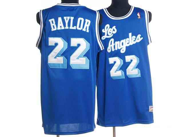 Lakers 22 Baylor M&N Blue Jerseys