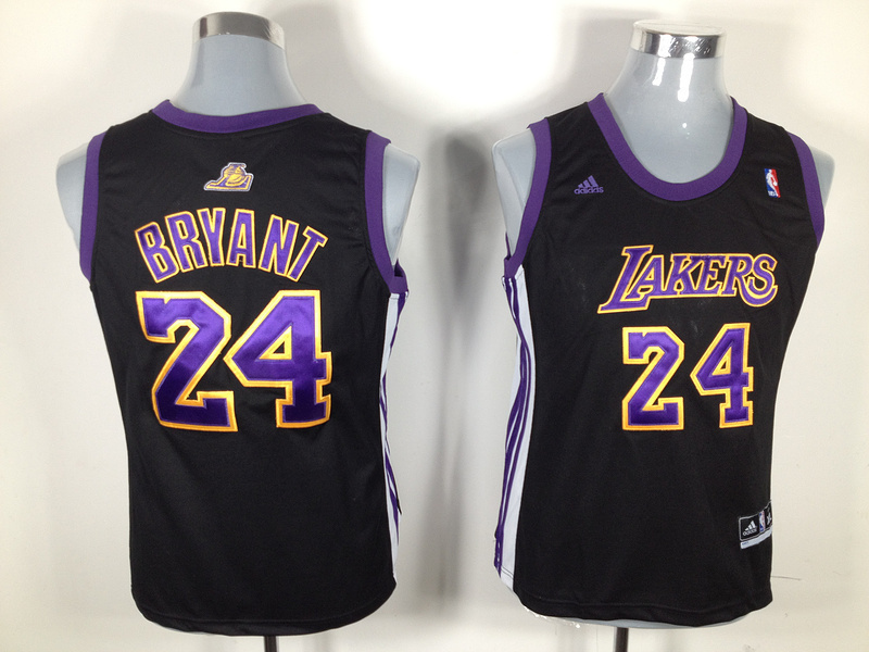 Lakers 24 Bryant Black Purple number Women Jersey - Click Image to Close