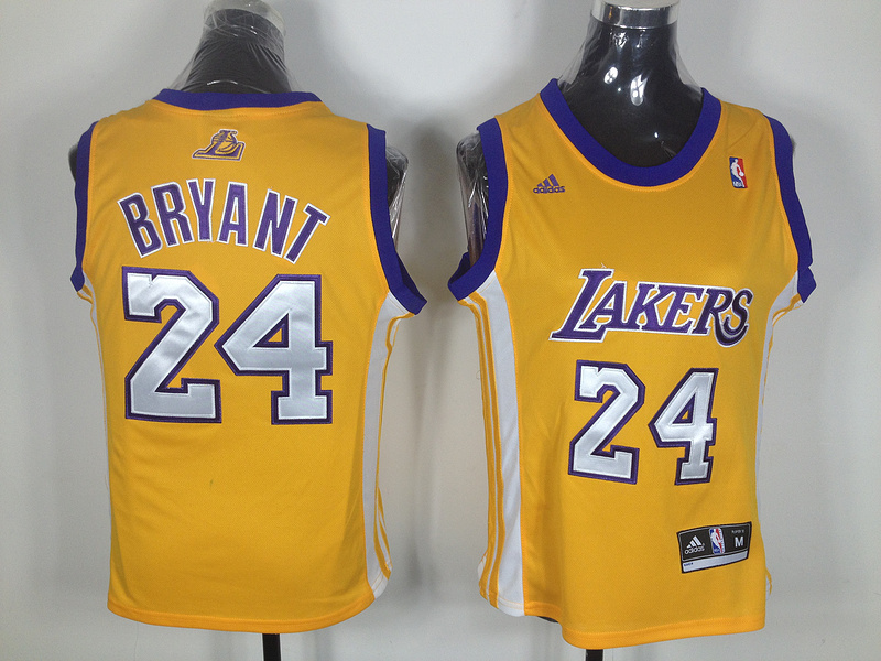 Lakers 24 Bryant Yellow Women Jersey - Click Image to Close