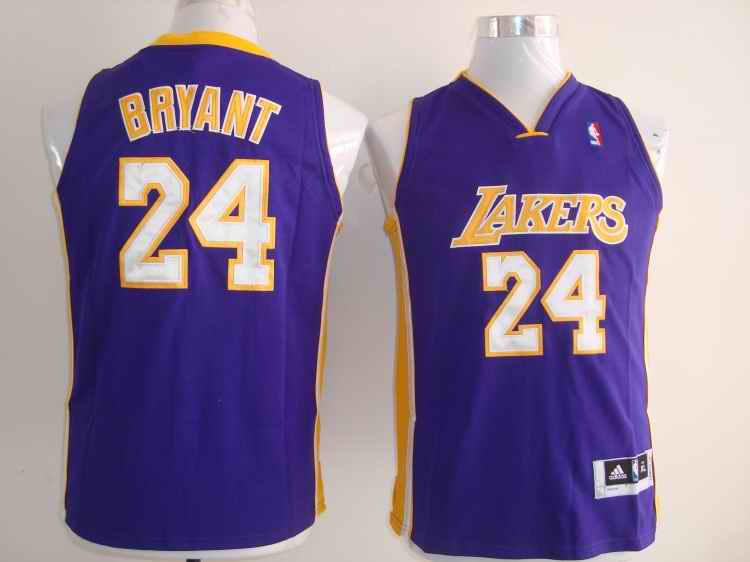 Lakers 24 Bryant Purple youth Jersey