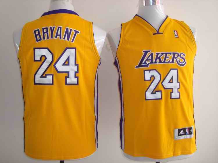 Lakers 24 Bryant Yellow youth Jersey
