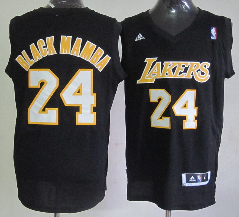 Lakers 24 Black Mamba Black Jerseys
