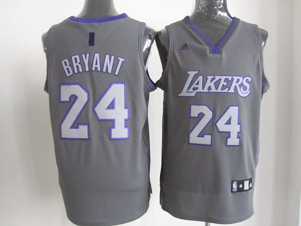 Lakers 24 Bryant Grey Jersey