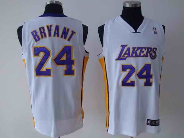 Lakers 24 Kobe Bryant White Jerseys