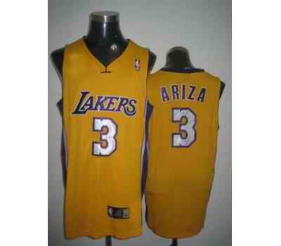 Lakers 3 Ariza Yellow Jerseys