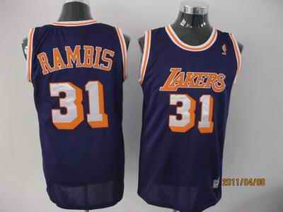 Lakers 31 Rambis Purple M&N Jerseys