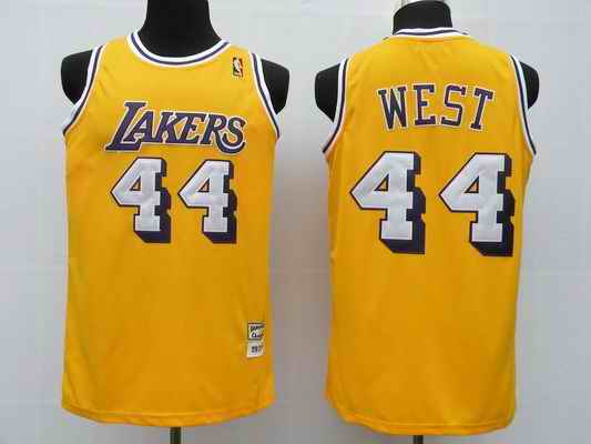 Lakers 44 Jerry West Yellow Throwback Jerseys
