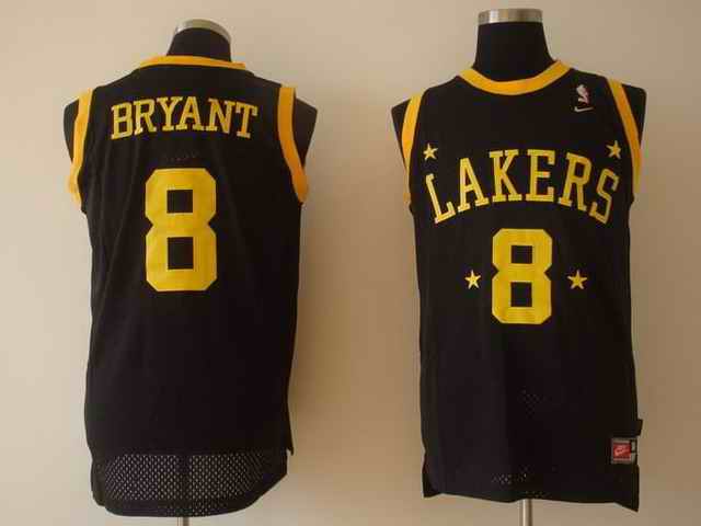 Lakers 8 Kobe Bryant Black Jerseys