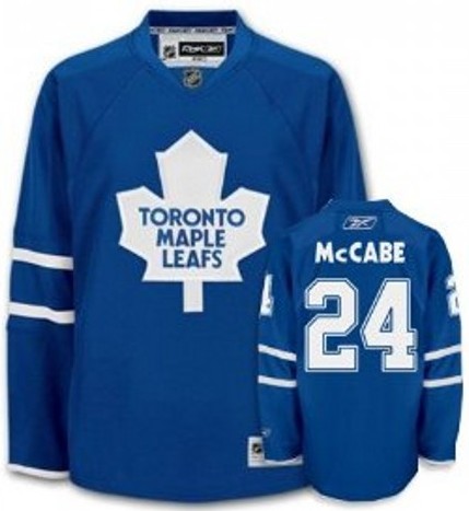 Leafs 24 Bryan Mccabe Blue Jerseys