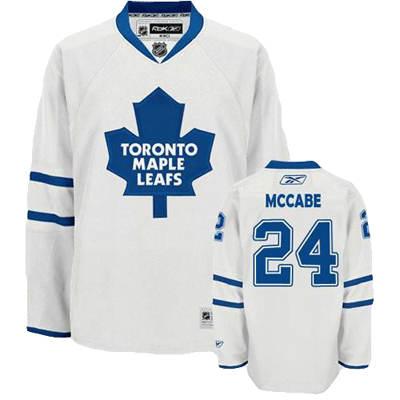 Leafs 24 Bryan Mccabe White Jerseys