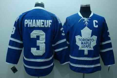 Maple Leafs 3 Phaneuf Apatch Blue Youth Jersey