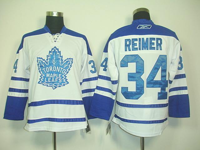 Leafs 34 Reimer White Jerseys