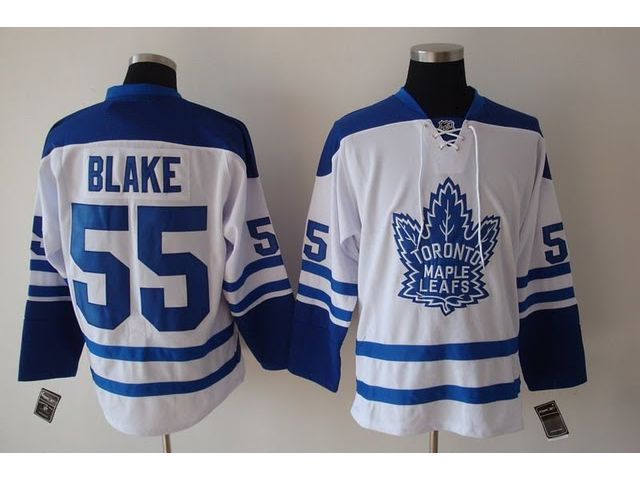 Leafs 55 Jason Blake White Jerseys