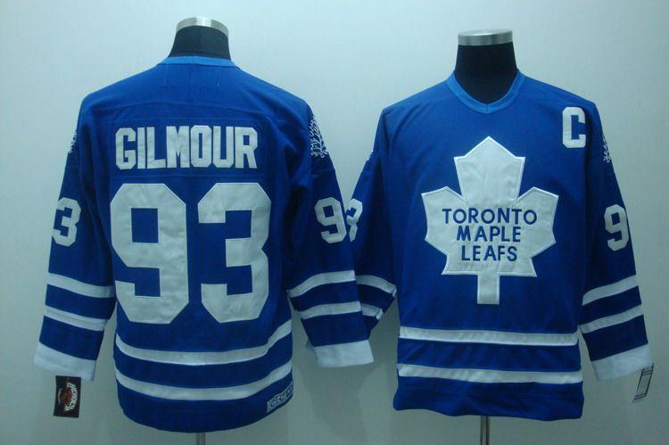 Leafs 93 Gilmour Blue Jerseys