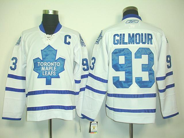 Leafs 93 Gilmour White Jerseys