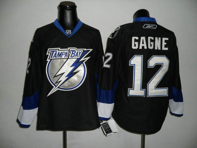 Lightning 12 Gagne Black Jerseys