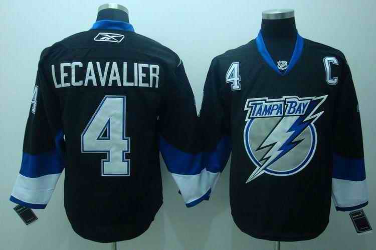 Lightning 4 Vincent Lecavalier Black Premier PA Jerseys - Click Image to Close
