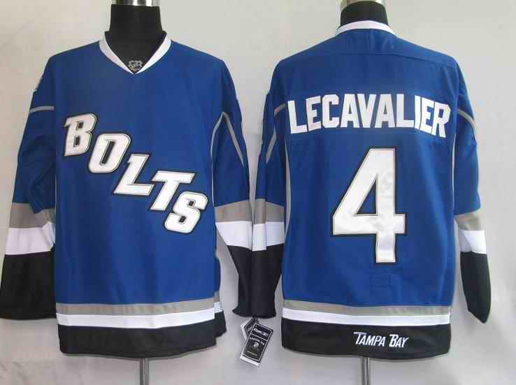 Lightning 4 Vincent Lecavalier Blue Jerseys