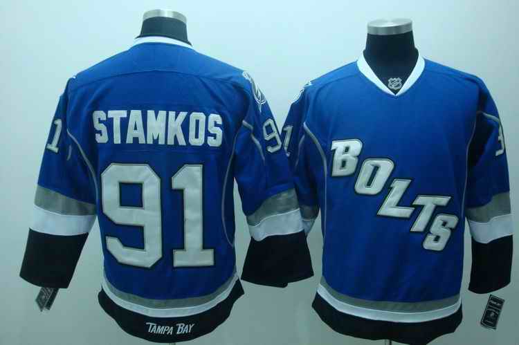 Lightning 91 Steven Stamkos Blue New Jerseys