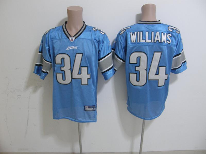 Lions 34 Williams blue Jerseys