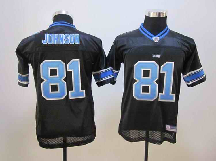 Lions 81 Johnson black kids Jerseys Lions 81 Johnson black kids Jerseys