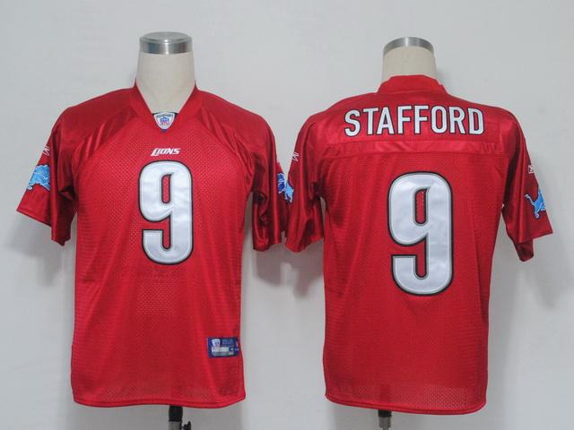 Lions 9 Stafford red Jerseys