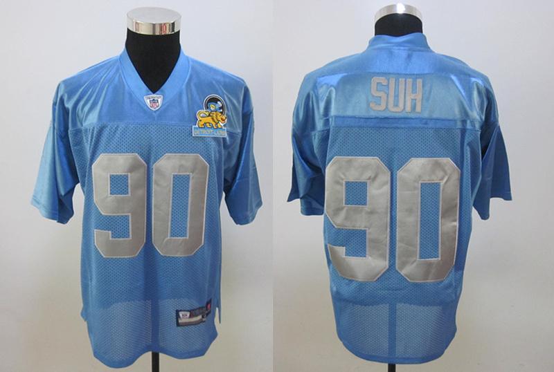 Lions 90 Suh blue new Jerseys
