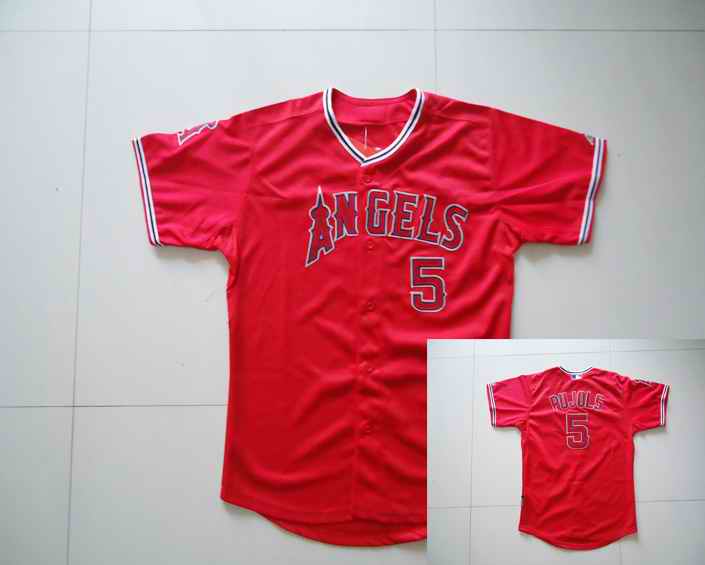 Los Angeles Angels 5 pujols Red Kids Jersey