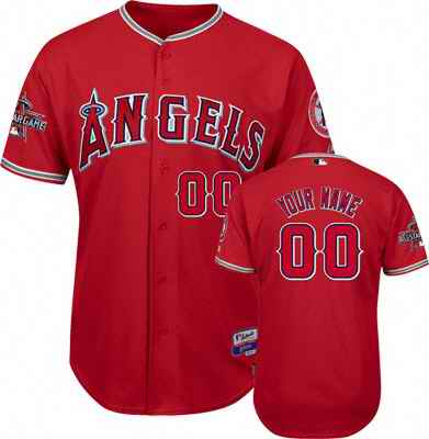 Los Angeles Angels Of Anaheim Red Man Custom Jerseys