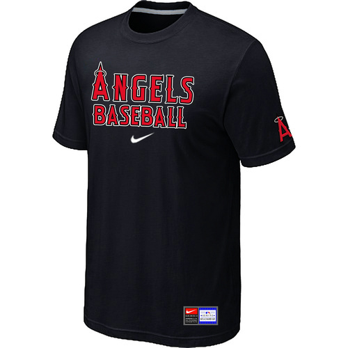 Los Angeles Angels of Anaheim Black Nike Short Sleeve Practice T-Shirt