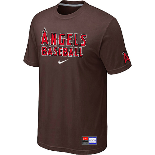 Los Angeles Angels of Anaheim Brown Nike Short Sleeve Practice T-Shirt