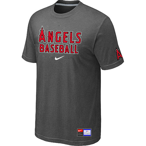 Los Angeles Angels of Anaheim D.Grey Nike Short Sleeve Practice T-Shirt
