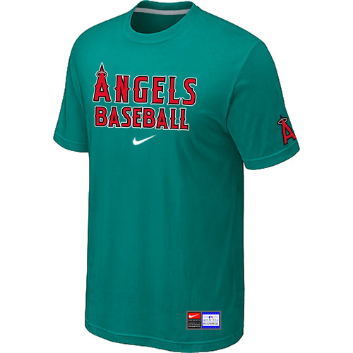 Los Angeles Angels of Anaheim Green Nike Short Sleeve Practice T-Shirt