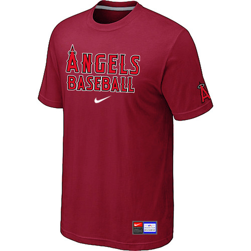 Los Angeles Angels of Anaheim Red Nike Short Sleeve Practice T-Shirt