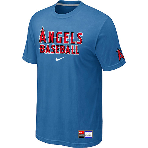 Los Angeles Angels of Anaheim light Blue Nike Short Sleeve Practice T-Shirt