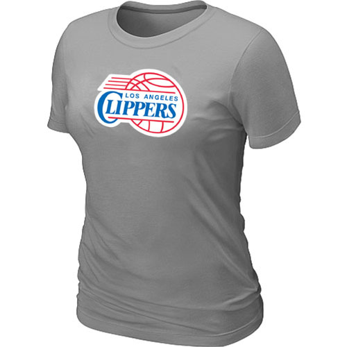 Los Angeles Clippers Big & Tall Primary Logo L.Grey Women's T-Shirt