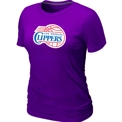 Los Angeles Clippers Big & Tall Primary Logo Purple Women's T-Shirt