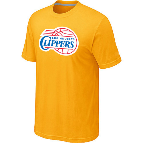 Los Angeles Clippers Big & Tall Primary Logo Yellow T-Shirt Los Angeles Clippers Big & Tall Primary Logo Yellow T-Shirt