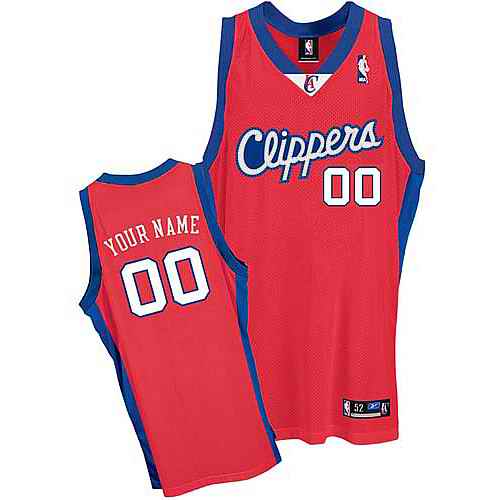Los Angeles Clippers Custom red Road Jersey - Click Image to Close
