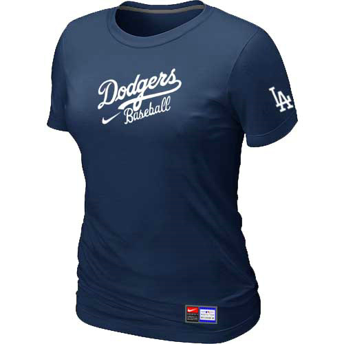 Los Angeles Dodgers Nike Women's D.Blue Short Sleeve Practice T-Shirt